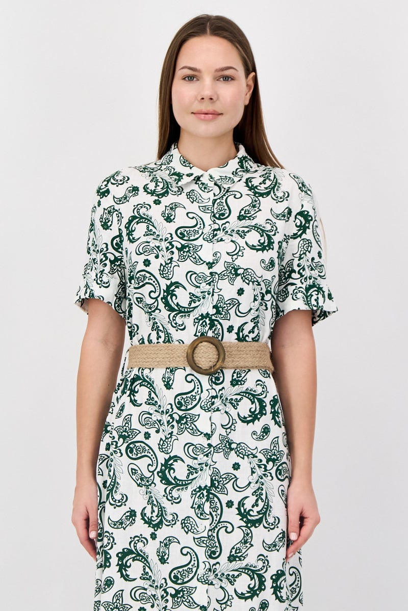 bebe Women Floral Print Midi Dress, Multicolor - Image 2